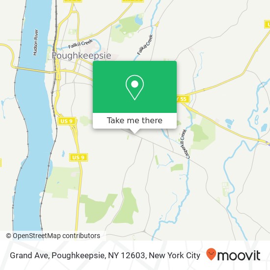 Mapa de Grand Ave, Poughkeepsie, NY 12603