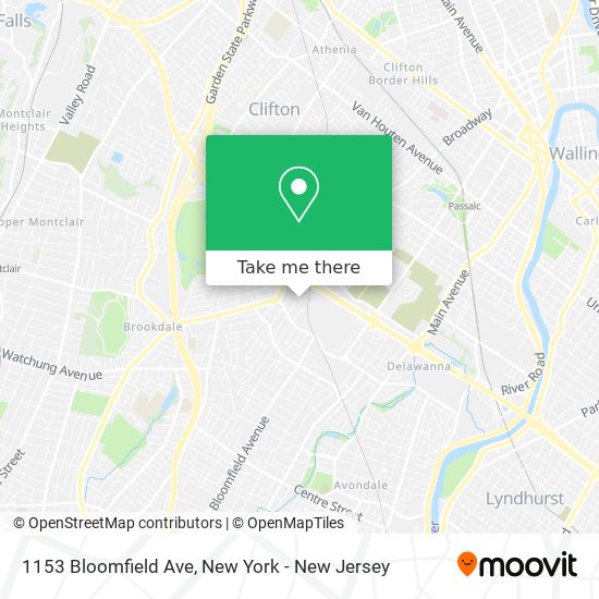 1153 Bloomfield Ave map