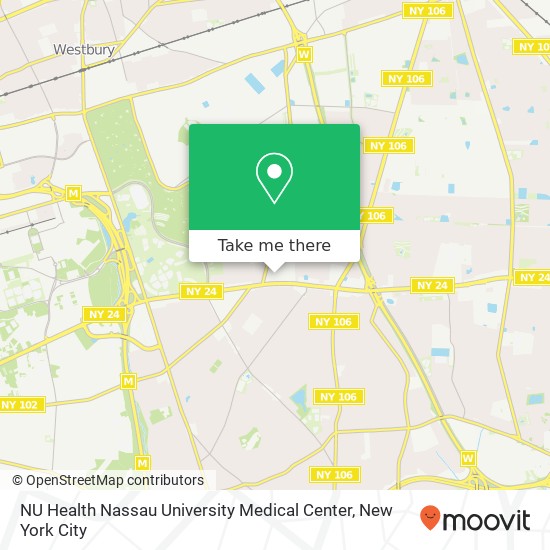 Mapa de NU Health Nassau University Medical Center