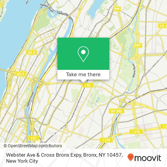 Webster Ave & Cross Bronx Expy, Bronx, NY 10457 map