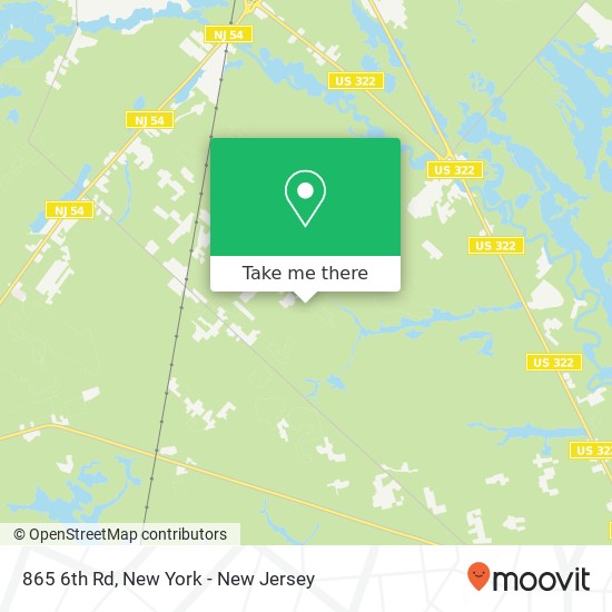 Mapa de 865 6th Rd, Newtonville (Buena Vista), NJ 08346