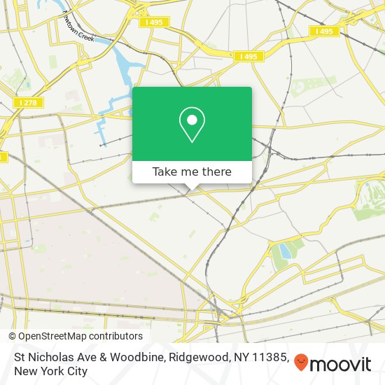 St Nicholas Ave & Woodbine, Ridgewood, NY 11385 map