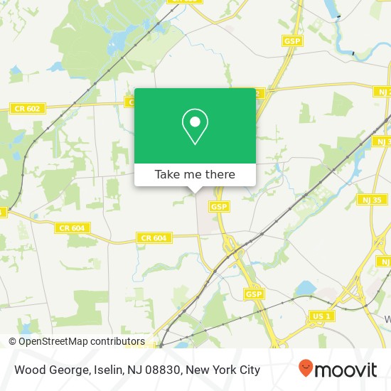 Mapa de Wood George, Iselin, NJ 08830