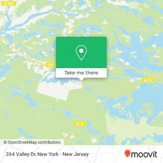 Mapa de 264 Valley Dr, Browns Mills, NJ 08015