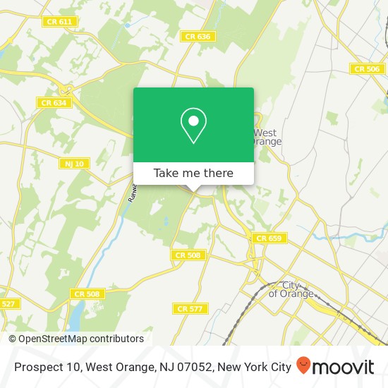 Prospect 10, West Orange, NJ 07052 map