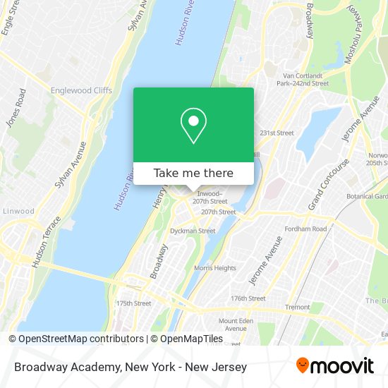 Broadway Academy map