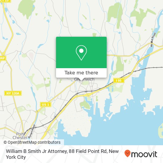 Mapa de William B Smith Jr Attorney, 88 Field Point Rd