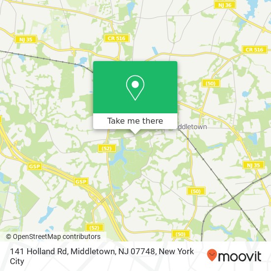 Mapa de 141 Holland Rd, Middletown, NJ 07748