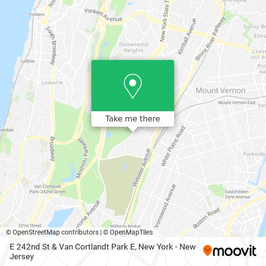 Mapa de E 242nd St & Van Cortlandt Park E