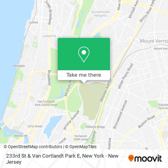 233rd St & Van Cortlandt Park E map