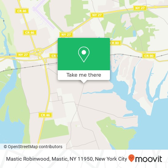 Mapa de Mastic Robinwood, Mastic, NY 11950