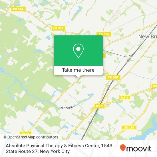 Absolute Physical Therapy & Fitness Center, 1543 State Route 27 map