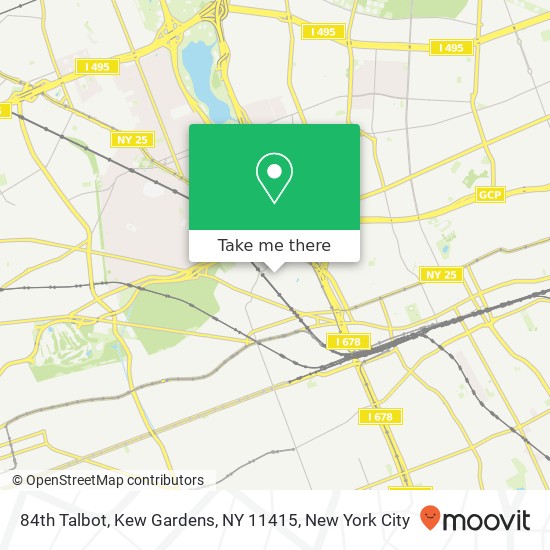 Mapa de 84th Talbot, Kew Gardens, NY 11415