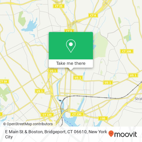 Mapa de E Main St & Boston, Bridgeport, CT 06610