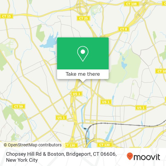 Mapa de Chopsey Hill Rd & Boston, Bridgeport, CT 06606