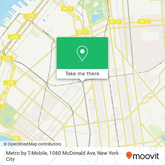 Mapa de Metro by T-Mobile, 1080 McDonald Ave
