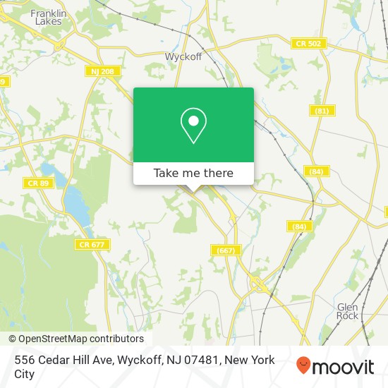 556 Cedar Hill Ave, Wyckoff, NJ 07481 map