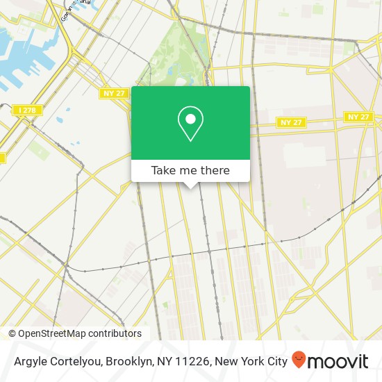 Mapa de Argyle Cortelyou, Brooklyn, NY 11226