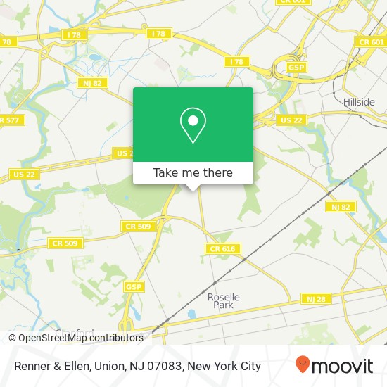 Mapa de Renner & Ellen, Union, NJ 07083