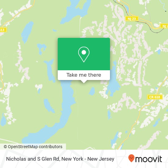 Mapa de Nicholas and S Glen Rd, Kinnelon, NJ 07405