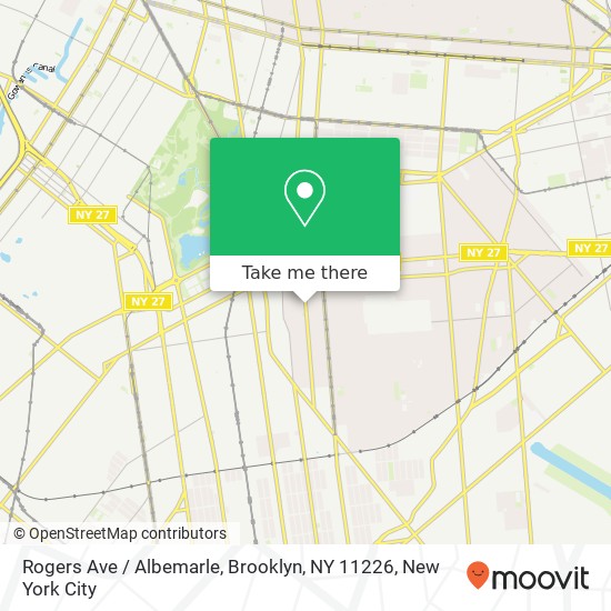 Mapa de Rogers Ave / Albemarle, Brooklyn, NY 11226