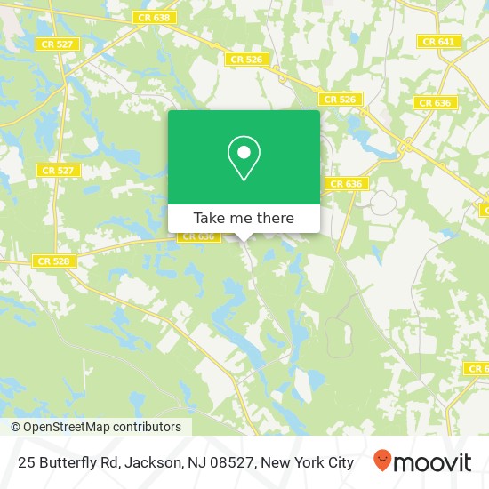 Mapa de 25 Butterfly Rd, Jackson, NJ 08527