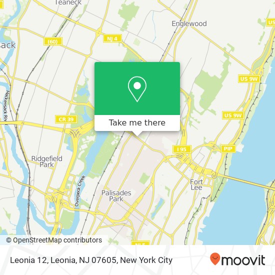 Mapa de Leonia 12, Leonia, NJ 07605