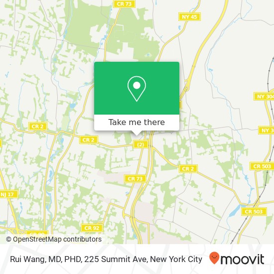 Rui Wang, MD, PHD, 225 Summit Ave map