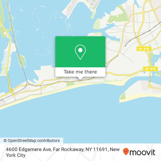 Mapa de 4600 Edgemere Ave, Far Rockaway, NY 11691