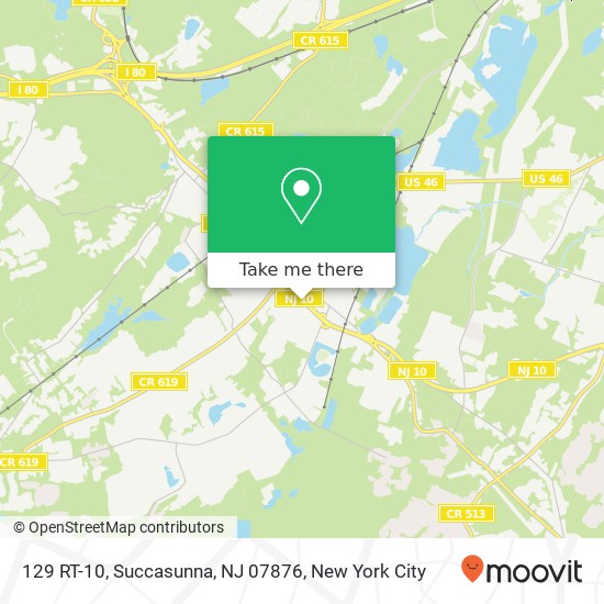 Mapa de 129 RT-10, Succasunna, NJ 07876