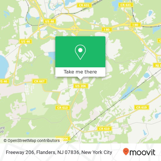 Freeway 206, Flanders, NJ 07836 map