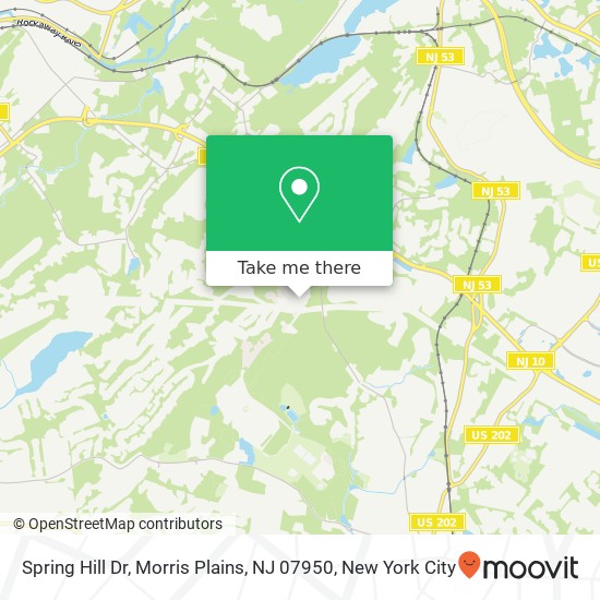 Mapa de Spring Hill Dr, Morris Plains, NJ 07950