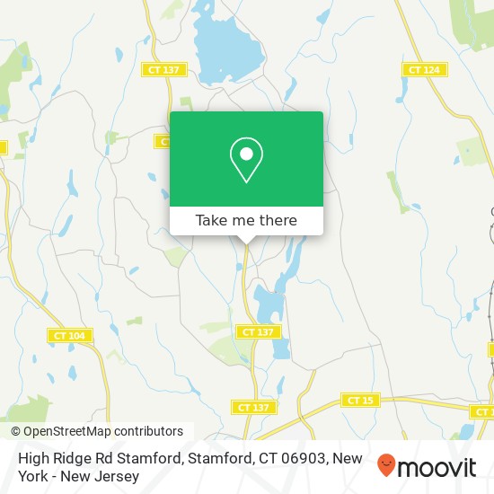 Mapa de High Ridge Rd Stamford, Stamford, CT 06903