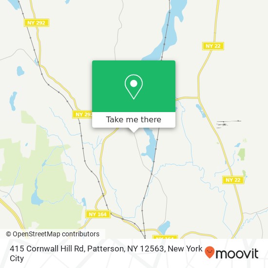 Mapa de 415 Cornwall Hill Rd, Patterson, NY 12563