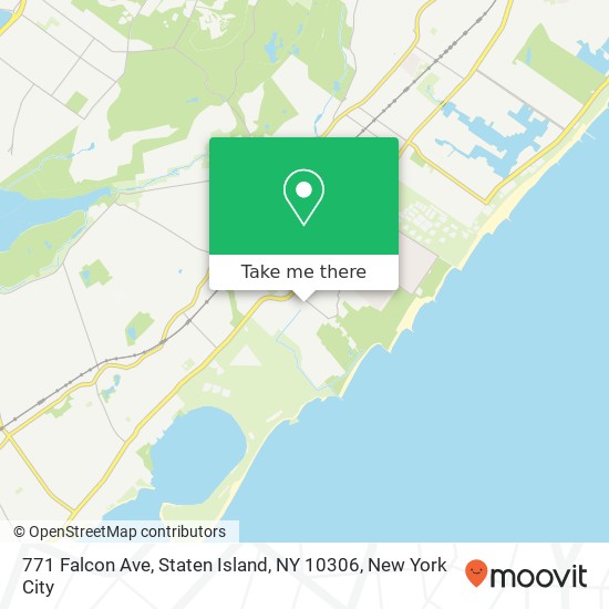 Mapa de 771 Falcon Ave, Staten Island, NY 10306