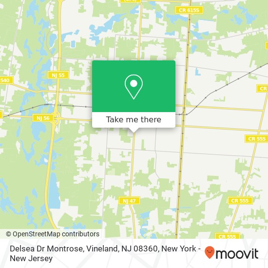 Mapa de Delsea Dr Montrose, Vineland, NJ 08360