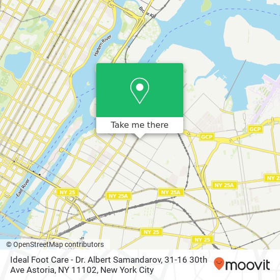 Ideal Foot Care - Dr. Albert Samandarov, 31-16 30th Ave Astoria, NY 11102 map