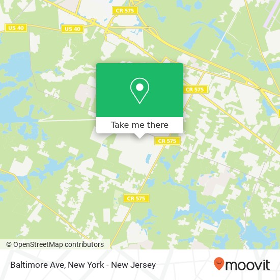 Mapa de Baltimore Ave, Egg Harbor Twp, NJ 08234