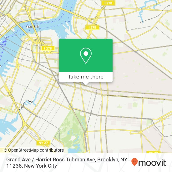 Mapa de Grand Ave / Harriet Ross Tubman Ave, Brooklyn, NY 11238