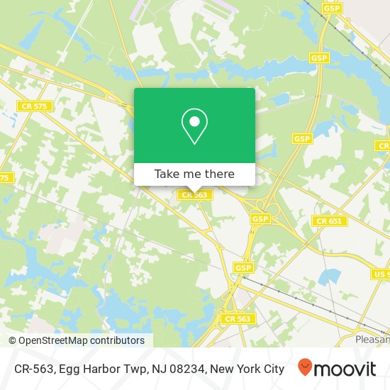 Mapa de CR-563, Egg Harbor Twp, NJ 08234