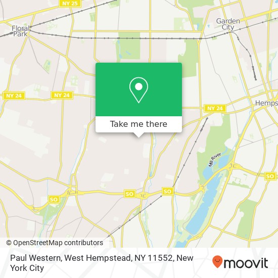 Mapa de Paul Western, West Hempstead, NY 11552