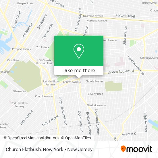 Church Flatbush map