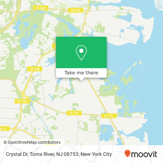 Crystal Dr, Toms River, NJ 08753 map