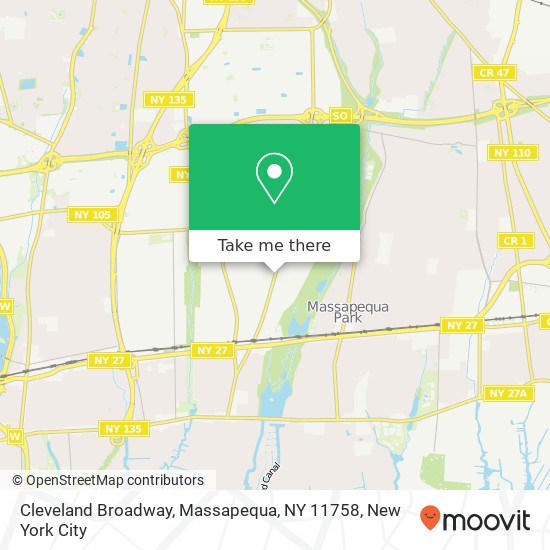 Cleveland Broadway, Massapequa, NY 11758 map