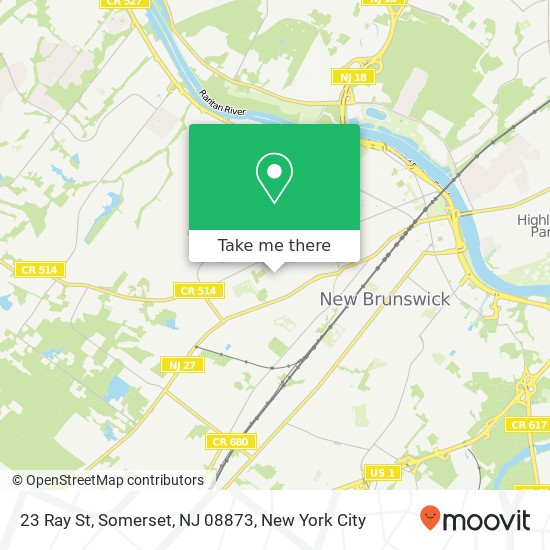 Mapa de 23 Ray St, Somerset, NJ 08873
