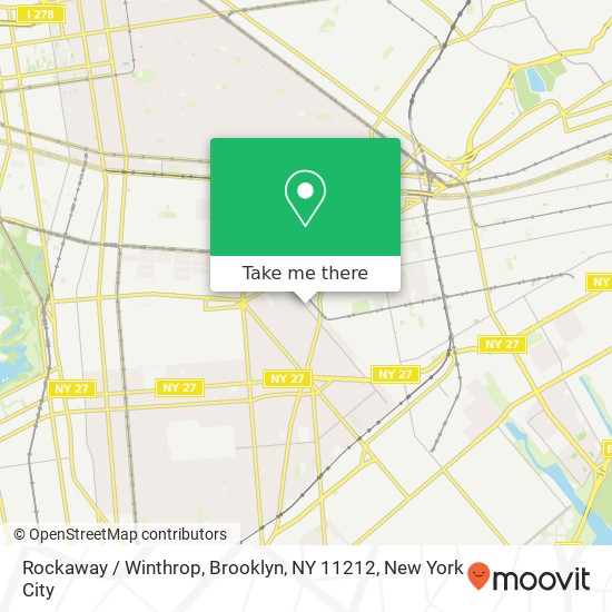 Mapa de Rockaway / Winthrop, Brooklyn, NY 11212