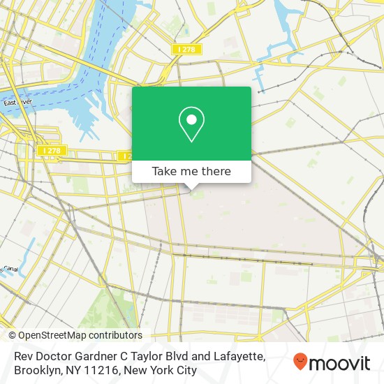 Mapa de Rev Doctor Gardner C Taylor Blvd and Lafayette, Brooklyn, NY 11216