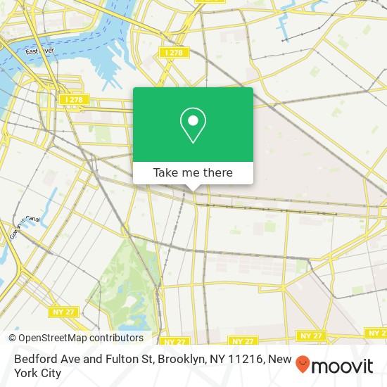 Mapa de Bedford Ave and Fulton St, Brooklyn, NY 11216