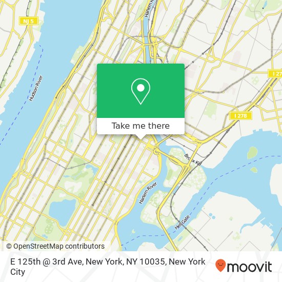 E 125th @ 3rd Ave, New York, NY 10035 map