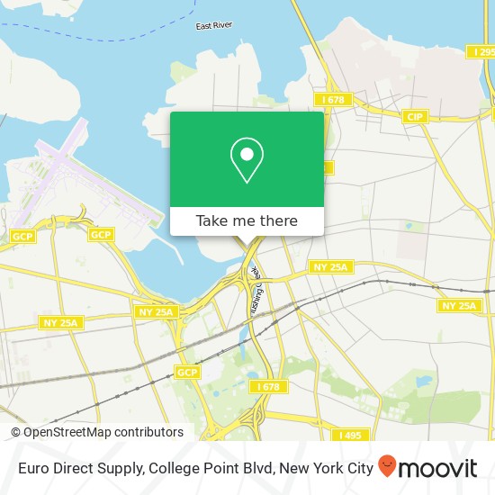 Mapa de Euro Direct Supply, College Point Blvd